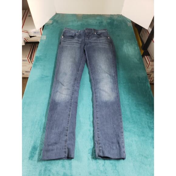 Guess Jeans Size 26 Womens Blue Pants Stretch Denim Sarah Mid Rise Skinny - Picture 1 of 13